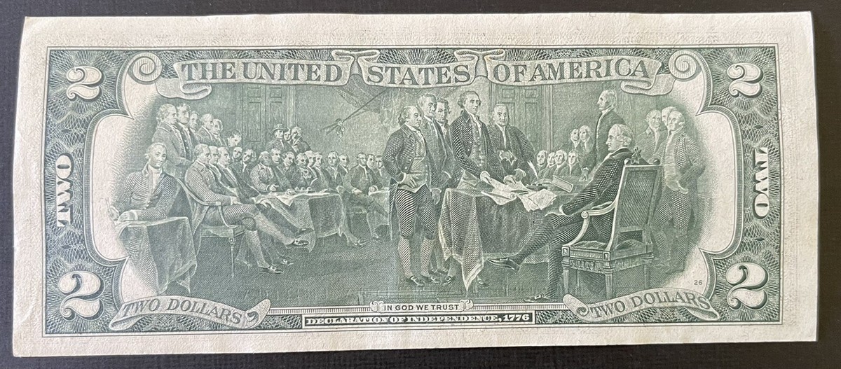 ちゃーりー② Series 1976 $2 Two Dollar Bill Fancy Serial Number Trinary