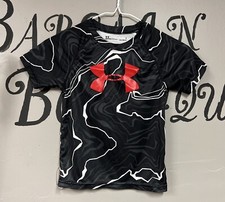 Boys Under Armour Shirt Black Red 4