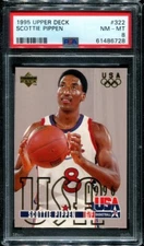 PSA 8 NM MINT 1995 UPPER DECK SCOTTIE PIPPEN #322 BULLS 86728 B129