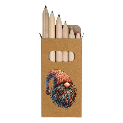 6 x 'Colourful Gonk' Short 85mm Pencils / Coloured Pencil Set (PE00071348)