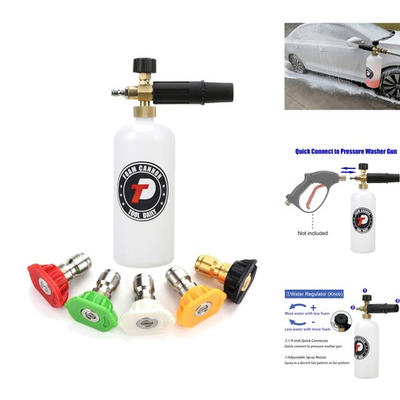 #ad Foam Cannon 1L 1 4 Inch Quick Connect 5 Nozzle Tips Power Washer Car Detailing $28.99