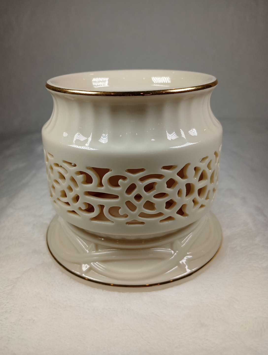 Ivory Porcelain 24k Gold Trim