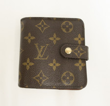 Authentic LOUIS VUITTON Monogram Compact Zip Bifold Zippy Wallet 21180