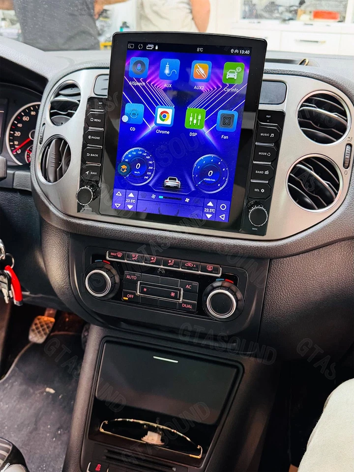 9.7" For Volkswagen Tiguan 2009-17 Android 15 Carplay Car Stereo Radio GPS - Изображение 2 из 4