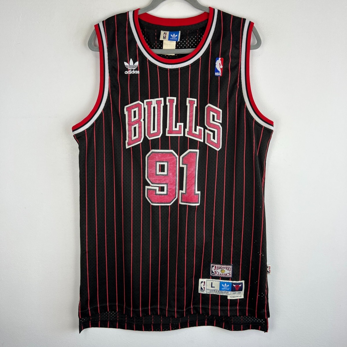 Chicago Bulls Adidas Hardwood Classics NBA Jersey Size L Men's #91