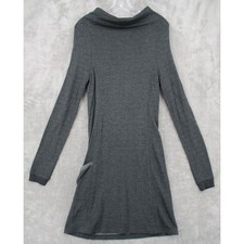 Horny Toad Sweater Dress Womens XS Lightweight Slouchy Neckline Pocket Knit Gray