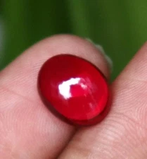 Red Ruby Cabochon Oval Cut Loose Gemstone Natural Mozambique Certified 8.50 Ct
