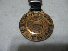 Vintage Delemont Watch Co. Fob With Leather Strap