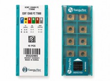 TaeguTec SCMT 120408 PC TT9080 – 4 New + 6 Used Carbide Inserts