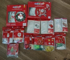 CREATOLOGY Lot 12 Christmas Arts & Craft Kits Ornaments, Wreath, Dough, Foam NEW