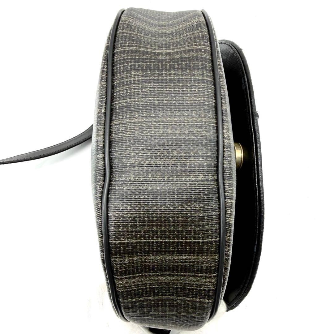 Givenchy Shoulder Bag with Logo Hardware PVC Crossbody Gold Black Gray thumbnail 7