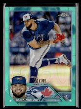 Alek Manoah #/199 - 2023 Topps Chrome Aqua Lava Refractor #24 Toronto Blue Jays