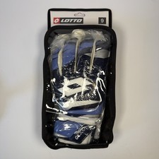Lotto GK300 Goalkeeper Gloves Size 9 Blue White 5mm Latex Palm New