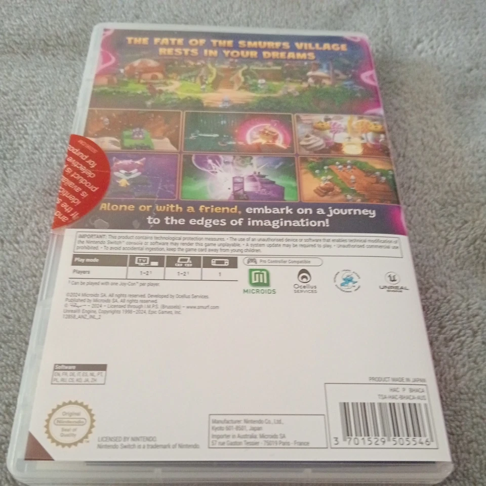 The Smurfs Dreams Reverie Edition Nintendo Switch Game By Microids Sticker  Pack - Image 4 of 4