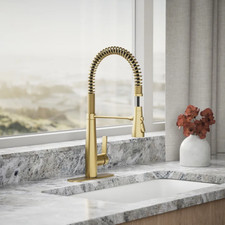 Kohler Vind Semi-Professional Pull Down Kitchen Sink Faucet - Gold