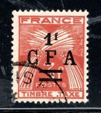 REUNION FRANCE  FRENCH COLONIES REUNION OVERPRINT CFA STAMPS USED  LOT 1589I