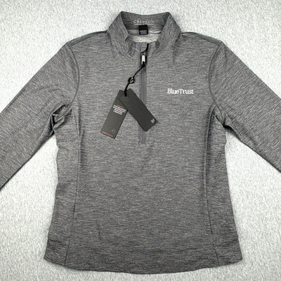 NWT Greyson Halley II Melange Quarter Zip Smoke Heather Womens Size S Customized