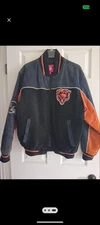 Vintage G-III Sports Chicago Bears NFL Pro Line Jacket Medium  Suede Bomber 90s