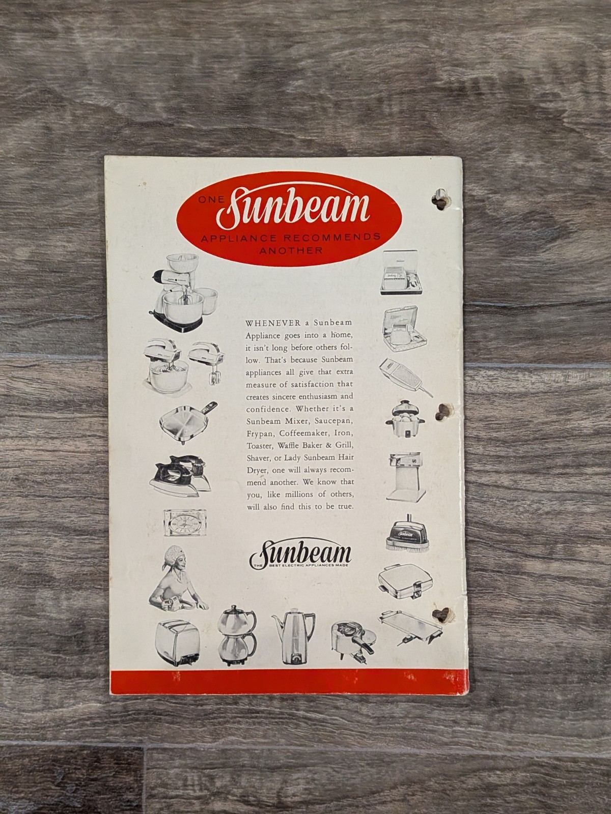Vintage 1957 Deluxe Sunbeam Automatic Mixmaster Mixer Instruction N Recipe Book