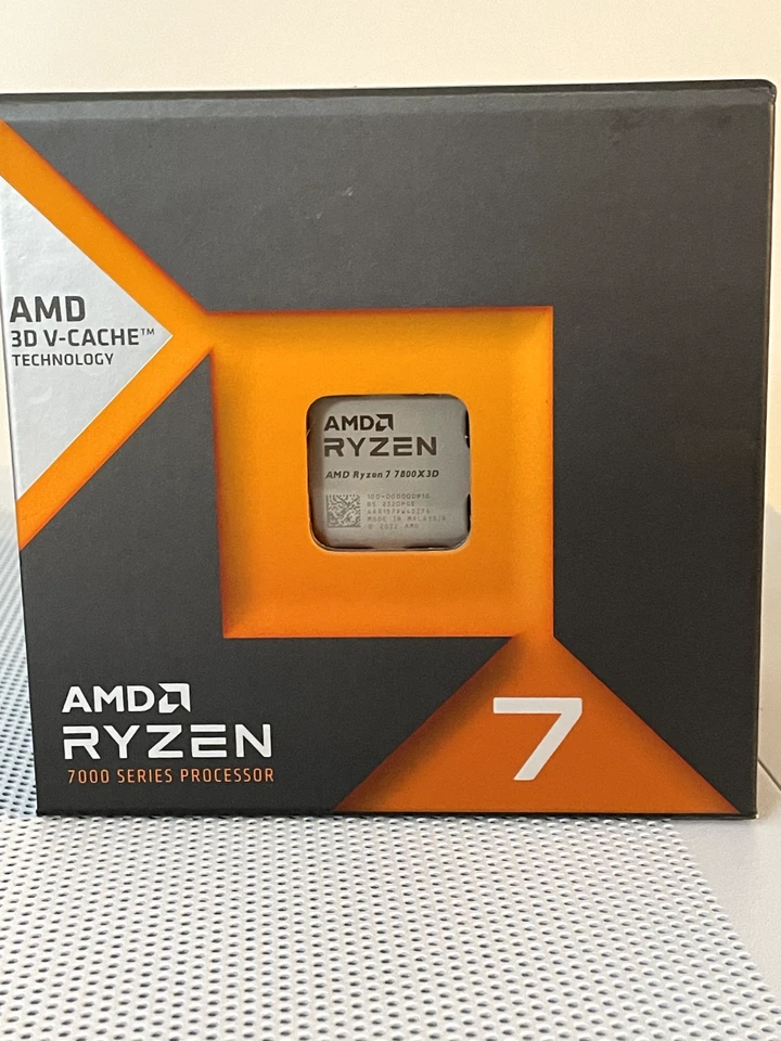 AMD Ryzen 7 7800X3D 8-Core 16-Thread 4.2GHz AM5 CPU 96MB 3D V-Cache Open Box - Image 2 of 4