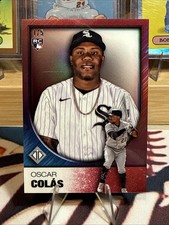 2023 Topps Transcendent Collection Oscar Colas 1/5 Red Chrome Icons #12