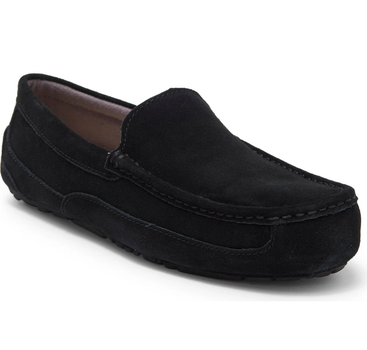 UGG Alder Men\'s Black Suede Slip-On Driving Loafers Size 17 NIB Moccasin Suede Men main image 3