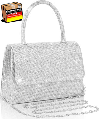 Glitzer Abendtasche Clutch für Hochzeit Party Festliche Anlässe Kettentasche Sch