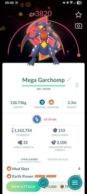 Garchomp Pokemon Mega Kalos Back And Legacy Move Earth Power