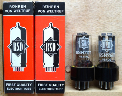 Pair: RSD 6SN7GT | über 100%   Röhren balanced Tubes Tube 6SN7 RARE