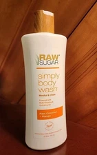 NEW Raw Sugar Simply Body Wash Raw Coconut & Mango, 25 fl oz Tropical Hydration