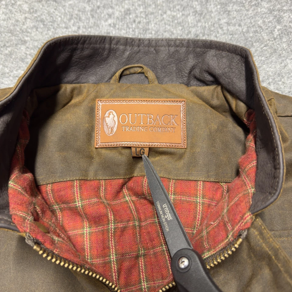 Vintage Outback Genuine Australian Oilskin Vest Canvas Overlander Wax Men Large - Image 3 of 4