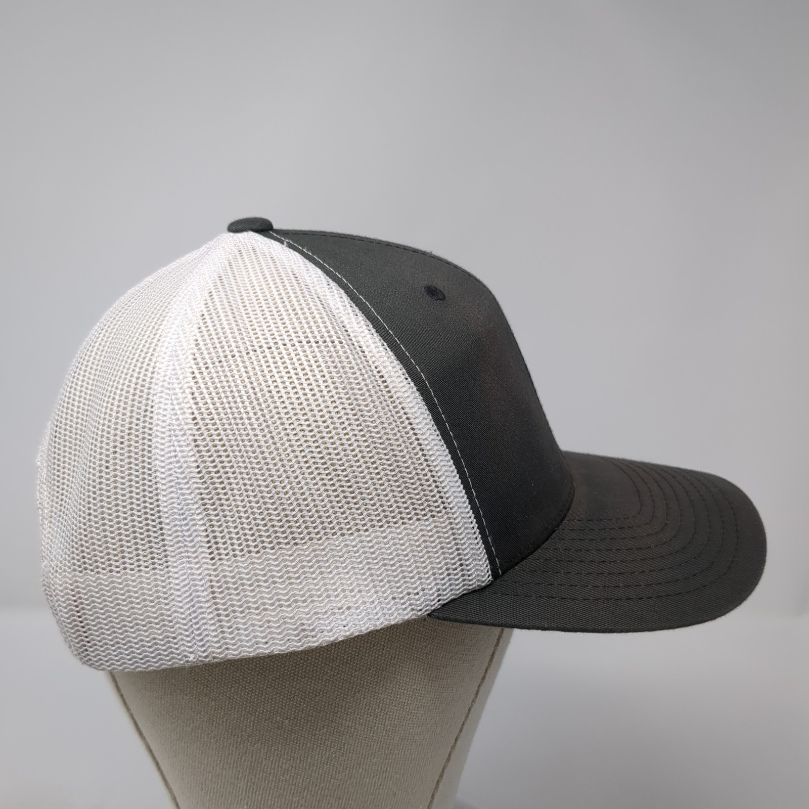 Circle Sunset Patch Snapback Trucker Hat Gray One… - image 5