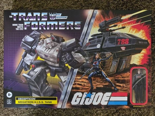 MEGATRON HISS TANK Hasbro Transformers GI Joe Collaborative Figure Baroness MIB