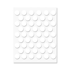 White Self-Adhesive Screw Hole Stickers - 50 pcs. 0.55 inch - 14 mm,