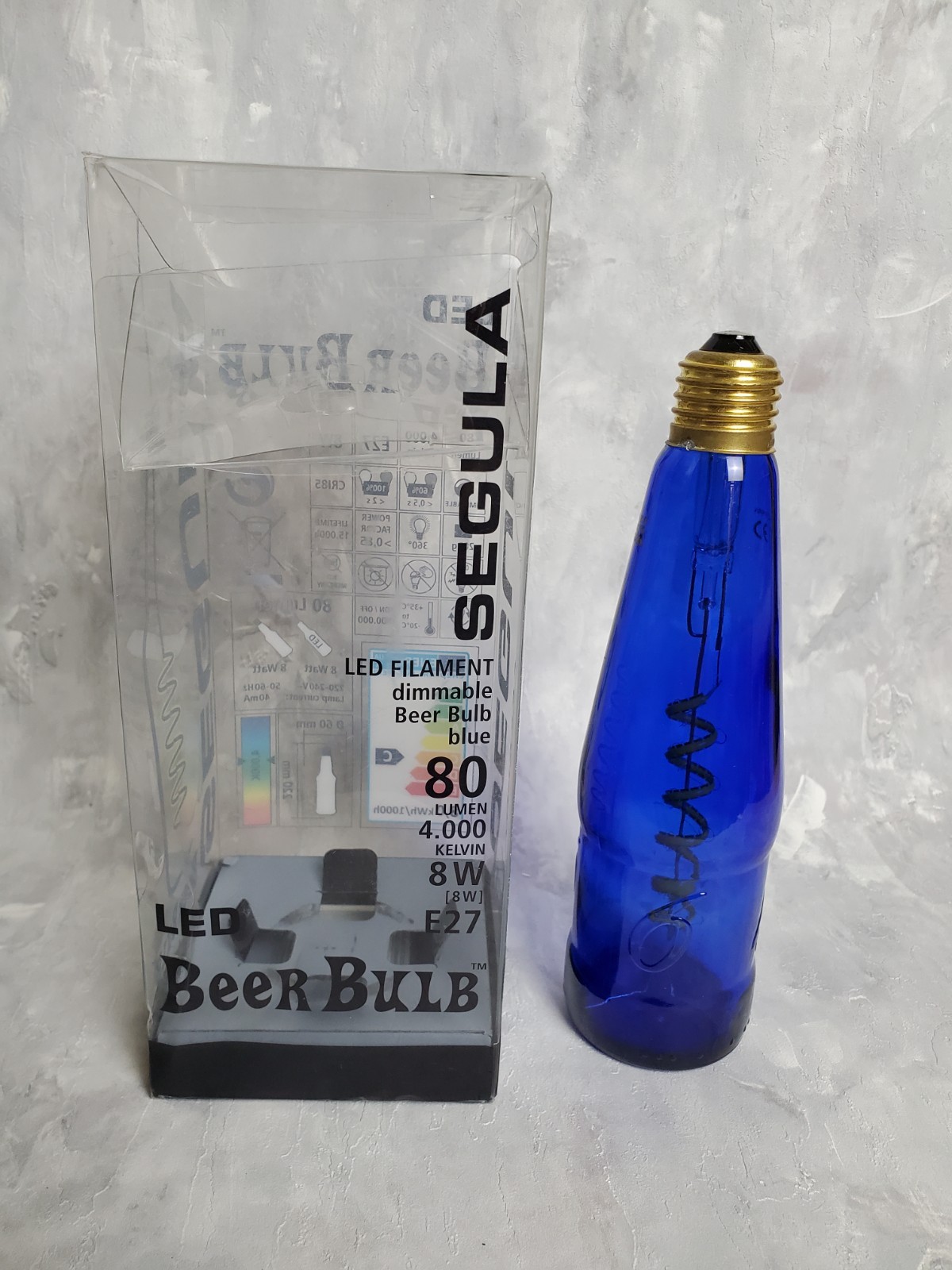 Segula LED E27 Blue Beer Bottle Bulb - Man Cave