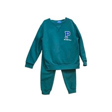 Polo Ralph Lauren Boys Green Fleece 2-Piece Crewneck Sweatshirt Joggers 7