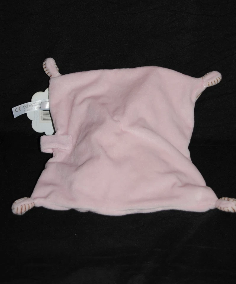 🍀Doudou Plat Lapin ABC Rose NICOTOY SIMBA TOYS KIABI Attache Tétine 100 % NEUF - Photo 3/3