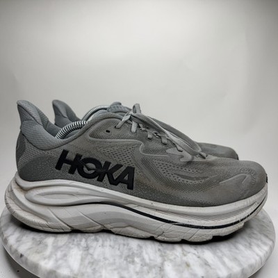 Hoka One One Clifton 10 Galactic Grey/Asteroid Running Shoe's Men's Size 10.5D
