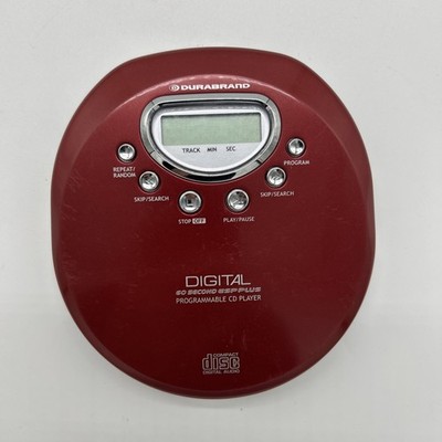 Durabrand CD-85 60 Second ESP Anti-Skip Programmable CD Player Red/Silver
