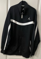 Nike Jordan Men's Large Black Full Zip Jumpman Track Jacket Basketball Athletic