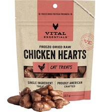 Chicken Hearts Cat Treats 1 oz  Freeze-Dried Raw  Grain Free  Gluten Free