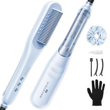 Pro Steam Hair Straightener Brush, Steamline Pro 3-in-1 Straightening Brush for