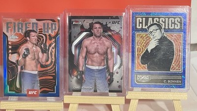 3-2025 Chael Sonnen Low # d Cards, 2 Blues,Topps Chrome Rare,Blues # d 150,125