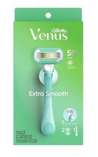 Gillette Venus Extra Smooth Razor 5 Blades Women Handle +2 Refills +Shower Holde