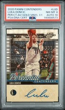 2020 CONTENDERS OPTIC PERENNIAL CONTENDERS AUTOS LUKA DONCIC 1/1 PSA 8 AUTO 10