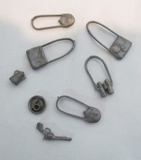 MARX BLUE AND GRAY PLAYSET LOT OF 8 SMALL SILVER ACCESSORIES VINTAGE 1960's