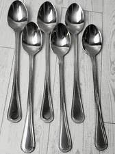Royal Bead International 1847 Rogers Bros. Ice Teaspoons Stainless Lot of 6 J145