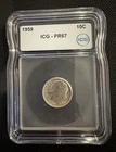 1959 Proof Roosevelt Dime ICG PR67 90% Silver 10C Certified US Coin Old Holder