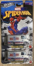 Hot Wheels 2026 Silver Series Marvel Spider-Man Combat Medic Set/Lot X2 Diecast