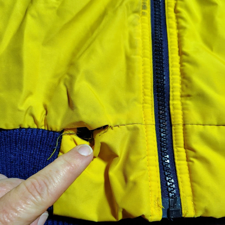 Abrigo Chaqueta Grande OshKosh B'Gosh Niños Amarillo Azul Forrado de Vellón con Cremallera Foto 2 de 4